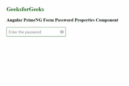 Angular PrimeNG Form Password Password Meter组件