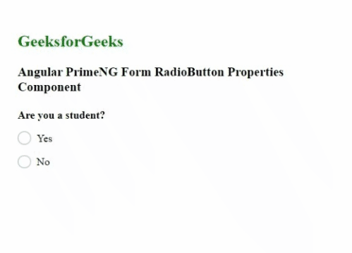 Angular PrimeNG Form RadioButton事件组件