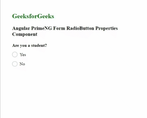 Angular PrimeNG Form RadioButton事件组件