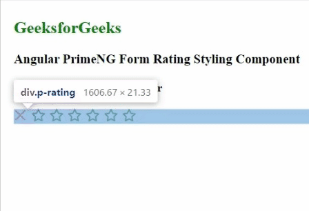 Angular PrimeNG表格评级样式组件