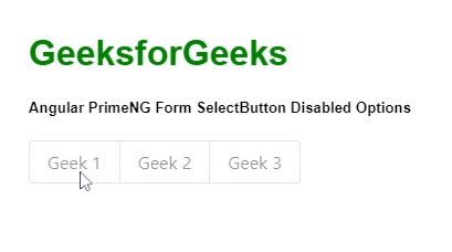 Angular PrimeNG表单选择按钮禁用选项