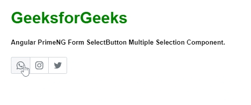 Angular PrimeNG Form SelectButton多选组件