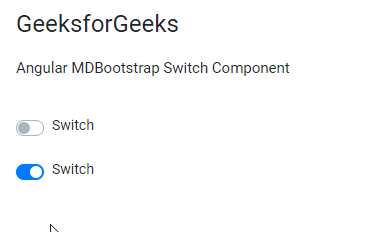 Angular MDBootstrap开关组件