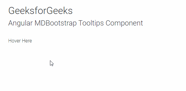 Angular MDBootstrap Tooltips组件