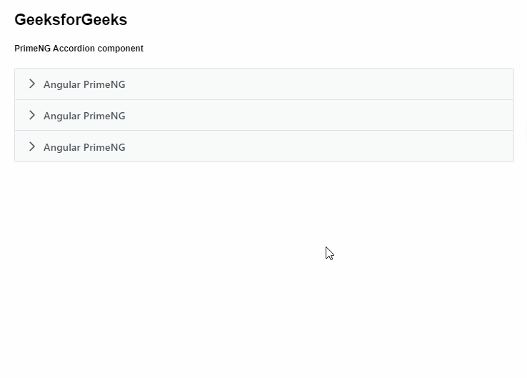 Angular PrimeNG Accordion组件