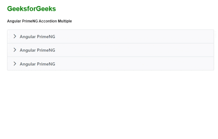 Angular PrimeNG Accordion Multiple