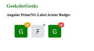 Angular PrimeNG avatar徽章