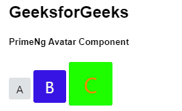 Angular PrimeNG Avatar组件 Angular PrimeNG Avatar组件