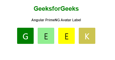 Angular PrimeNG头像标签