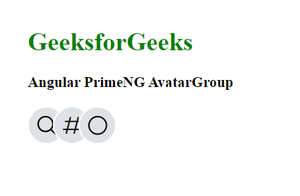 Angular PrimeNG AvatarGroup