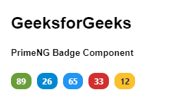 Angular PrimeNG 徽章组件