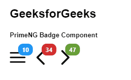 Angular PrimeNG 徽章组件
