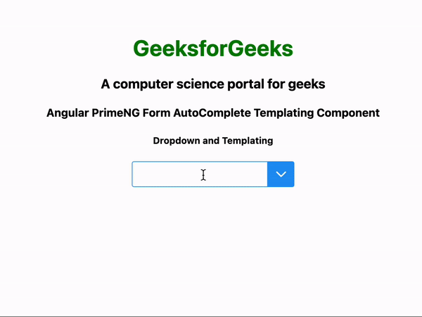 Angular PrimeNG Form AutoComplete Templating Component