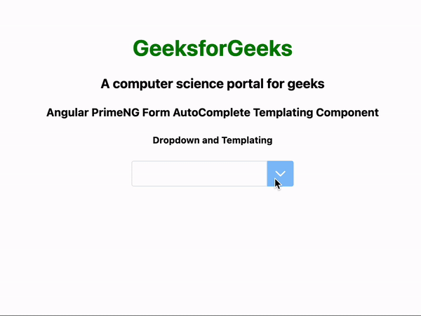 Angular PrimeNG Form AutoComplete Templating Component