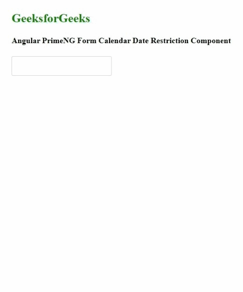Angular PrimeNG表格日历日期限制组件