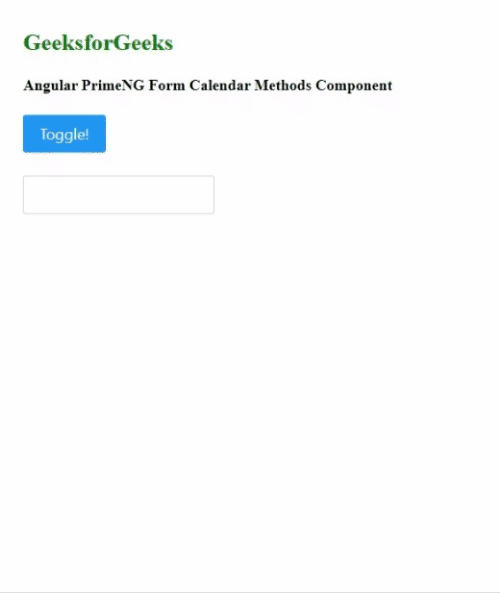 Angular PrimeNG表格日历方法组件