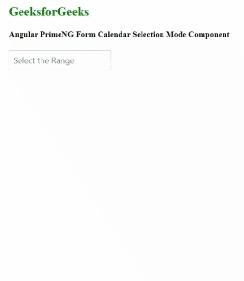 Angular PrimeNG表格日历选择模式组件