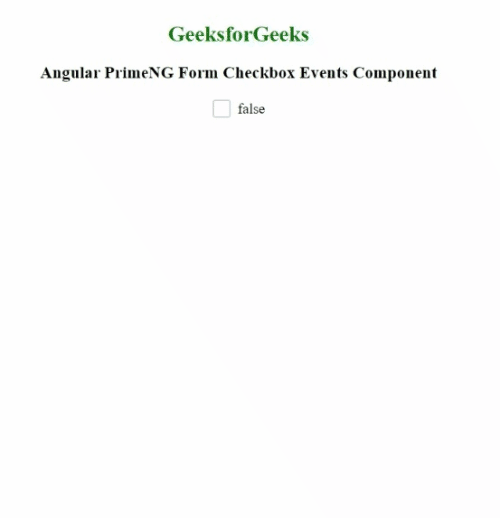 Angular PrimeNG Form Checkbox Events组件