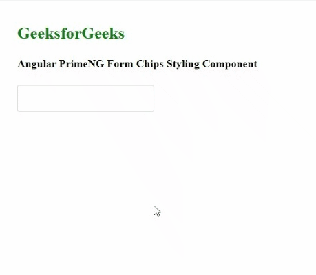 Angular PrimeNG表格Chips造型组件