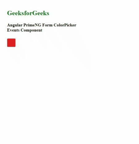 Angular PrimeNG Form ColorPicker事件组件