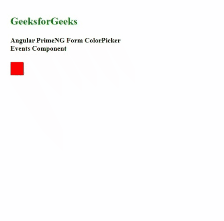 Angular PrimeNG Form ColorPicker事件组件