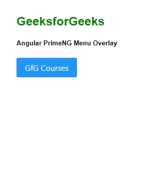 Angular PrimeNG菜单叠加