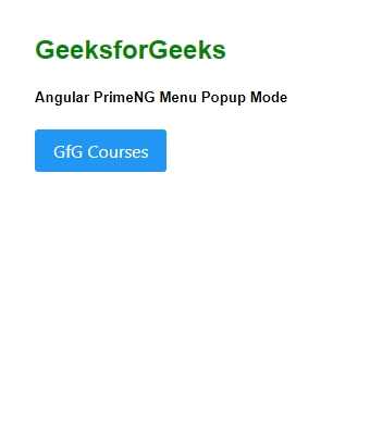 Angular PrimeNG菜单弹出模式