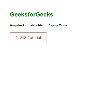Angular PrimeNG菜单弹出模式