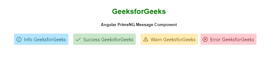 Angular PrimeNG消息组件