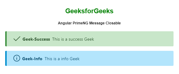 Angular PrimeNG消息可关闭
