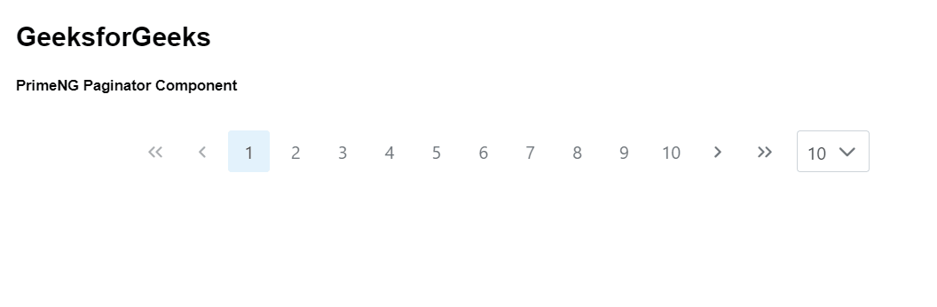 Angular PrimeNG Paginator组件