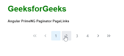 Angular PrimeNG Paginator PageLinks
