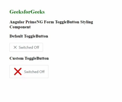 Angular PrimeNG表单ToggleButton样式设计