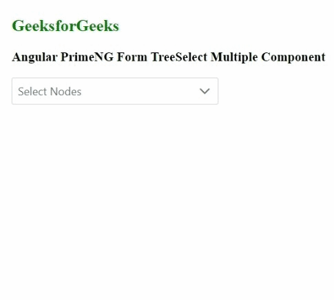 Angular PrimeNG Form TreeSelect Multiple Component