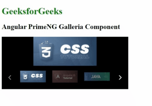 Angular PrimeNG Galleria组件