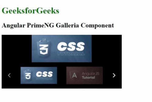 Angular PrimeNG Galleria组件