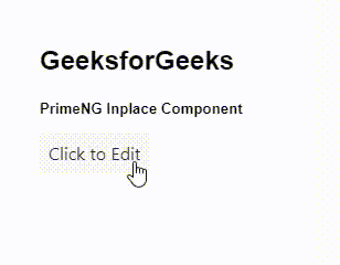 Angular PrimeNG Inplace Basic