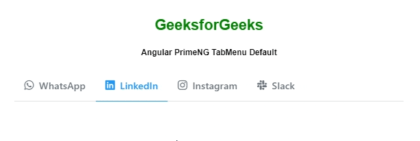 Angular PrimeNG TabMenu 默认