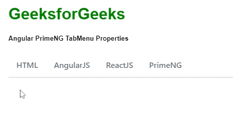 Angular PrimeNG TabMenu属性