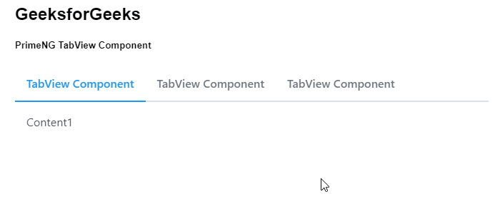 Angular PrimeNG TabView组件
