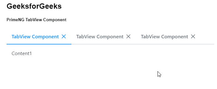 Angular PrimeNG TabView组件