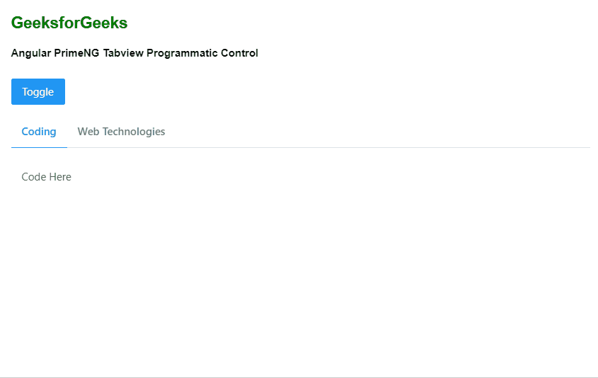 Angular PrimeNG TabView程序化控制