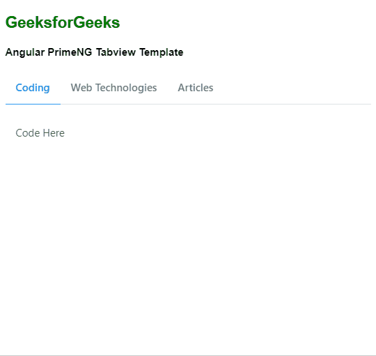Angular PrimeNG TabView模板