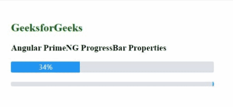 Angular PrimeNG ProgressBar属性