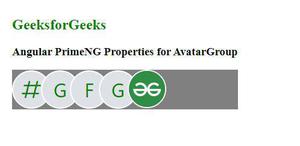 AvatarGroup的Angular PrimeNG属性