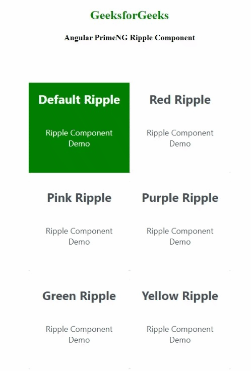 Angular PrimeNG Ripple组件