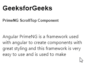 Angular PrimeNG ScrollTop组件