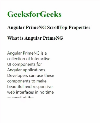 Angular PrimeNG ScrollTop属性