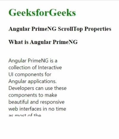 Angular PrimeNG ScrollTop属性