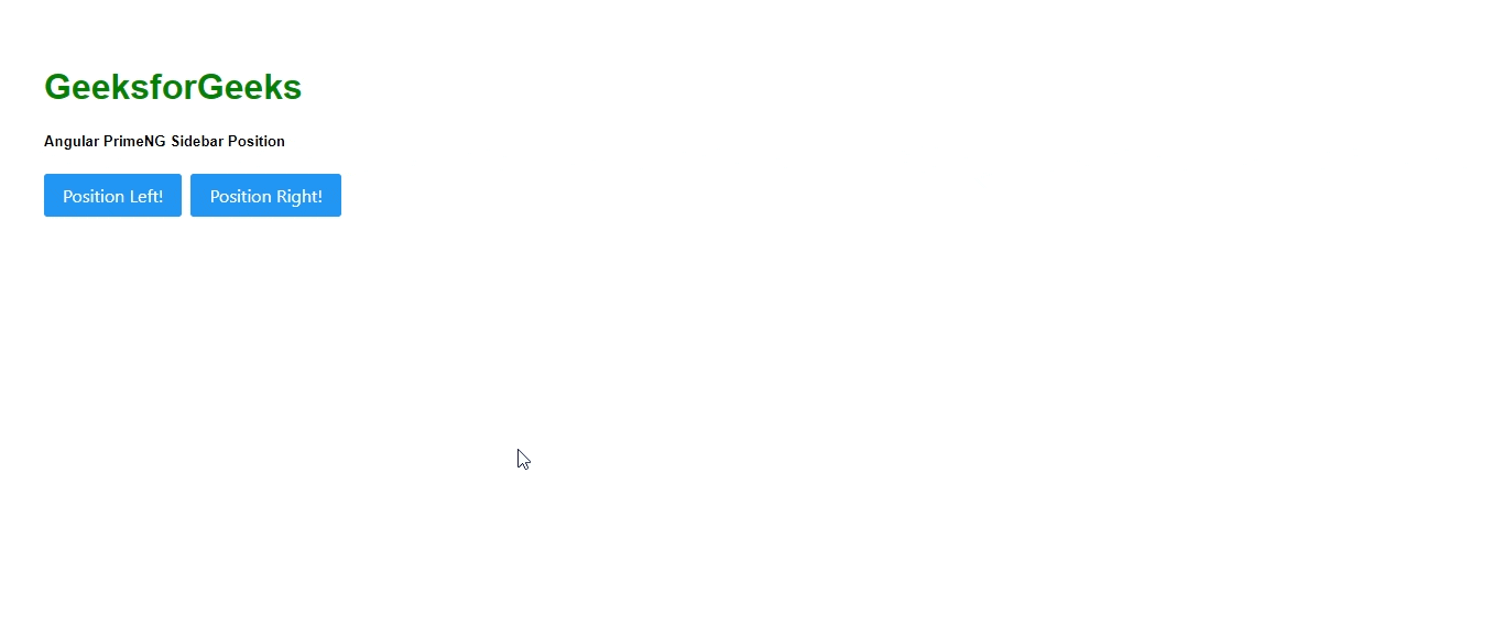 Angular PrimeNG侧边栏位置